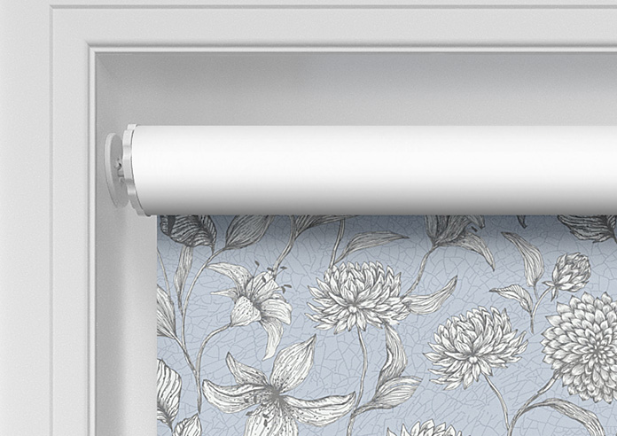 Floral Outlines, Eggshell Blue - Twist&Fit Roller Blind - Image 10